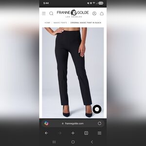 Franne Golde Women's Black Straight Leg Pants - as seen on GMA!